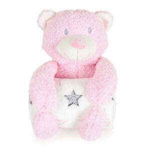 Одеяло 90/75 cm с играчка Rory Bear розов