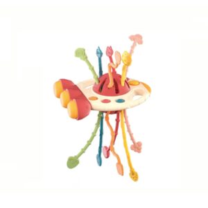 Бебешка сензорна играчка UFO red