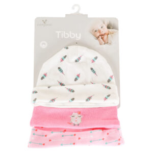 Шапки за новородено Tibby розов
